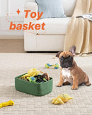 KALLAX Small Woven Basket, 12 x 8 x 4.5 Inches, Storage Basket for Organizing, Cute Small Rope Shelf Closet Cube Storage Bins Baskets for Shelves, Dog Toy Gift Baskets Empty, 3 Packs, Green by TinyTreasures Baby Boutique