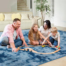 Ultra Soft Rug for Living Room, 6X9 Fluffy Shag Area Rug for Bedroom, Modern Shaggy Carpets Fuzzy Rug for Teens Dorm Nursery Home Decor Aesthetic, Upgrade Anti-Skid Durable, Tie-Dyed Blue Grey by TinyTreasures Baby Boutique