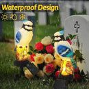 2 Pack Blue Jay Solar Lights Blue Jay Outdoor Decor Bluebird Solar Light Bird Figurine Garden Stake for Pathway Garden Lawn Yard Cemetery Decoration by GreenHaven Gardens