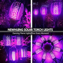 4PCs Halloween Solar Torch Lights Outdoor, 43in 96 LED, Waterproof Landscape Garden Pathway Light with Purple Vivid Dancing Flickering Flames, Auto On/Off Dusk to Dawn for Halloween Lights Decoration by GreenHaven Gardens