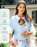 Momcozy Baby Carrier AirMesh - The Perfect Summer Water Sling for Newborns to Toddler 8-35 lbs - Cooling, Breathable and Lightweight Baby Wrap, Nice for Summer, Pool, Beach, Swimming, Light Blue by TinyTreasures Baby Boutique