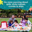Jumbo Picnic Rug, Large Picnic Mat, 6'7" x 6'7", Outdoor Waterproof Picnic Blanket Beach Mat, Foldable & Waterproof, Picnic Blankets Ideal for Beach & Park, Outdoor Blanket, Happy Now by TinyTreasures Baby Boutique