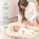 MyBaby 3-in-1 Calming Baby Cushion, Soothing Comfort for Newborns & Infants, Snuggling Sensation, Sound and Vibration, Designed for Safety, Rechargeable & Machine-Washable, by Homedics, Tan by TinyTreasures Baby Boutique