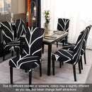 JQinHome Black Chair Covers for Dining Room Set of 4, High Stretch Removable Washable Parsons Chair Slipcover for Home Party Hotel Wedding Ceremony (4PCS, Geometric) by CozyNest Decor