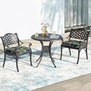 LVTXIII Patio Chair Cushions 22"x22"x3", Water-Repellent Outdoor Seat Cushions for Patio Furniture, Square Chair Pads with Ties for Home Garden Decoration, Set of 2, Peacock Blue by GreenHaven Gardens