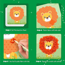jackinthebox Poke Poke Art – Animals Theme, Mess-Free Fabric Art and Craft, Flower Pressing Kits, Gift for Kids, Girl Gifts, Boy Gift, Toys for Girls and Boys Ages 4 5 6 7 8 by TinyTreasures Baby Boutique