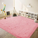 8x10 Area Rug for Living Room: Fluffy Shag Soft Washable Rugs Large Fuzzy Plush Indoor Carpet for Bedroom Nursery Playroom Kids Girls Boys Room (Pink, 8'x10') by TinyTreasures Baby Boutique
