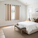 MIULEE Beige Blackout Curtains - Bedroom Window Treatment Curtains Thermal Insulated Room Darkening Drapes for Living Room Kitchen Grommet Top Light Blocking Drapery, 40 x 45 Inches Long, 2 Panels by TinyTreasures Baby Boutique