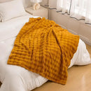 YUSOKI Luxury 3D Bubble Throw Blanket 2lb,All Ages,Home Decoration, (Gold,50 * 60inches) by CozyNest Decor