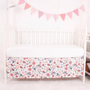 CaSaJa Baby 3-Piece Crib Bedding Set for Boys Girls, Including Soft Quilted Comforter(Blanket), Fitted Crib Sheet and Skirt, Soft Nursery Bedding Set Made of Silky Comfy Materials, Petals Flying by TinyTreasures Baby Boutique