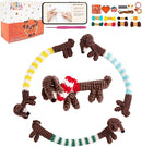ChillFuzz Animal Crochet Kit Beginner Crochet Kit for Adults and Kids with Yarn Hook and Instructions Perfect Handmade Gift for Pet Lovers Dachshund by TinyTreasures Baby Boutique