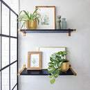 AceList Boho Gold Metal Hanging Planters, Set of 2 with Hooks & Chains - Versatile Wall & Ceiling Plant Hangers for Indoor/Outdoor Décor by GreenHaven Gardens
