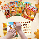 4PCS Thanksgiving Paint by Sticker Books Crafts for Kids Ages 4-8 Fall Sticker by Number Books Activity Book for Kids Age 3-5 Puzzle Book Craft Art Toddler Gift with Turkey Pumpkin 32 Pictures by TinyTreasures Baby Boutique