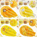 LAWOHO 6 Packs Gradient Yellow Slime Kit - Clear, Butter, Cloud Slimes, Fluffy Slimes for Kids with Charms & Animal Add-ins, Party Favors for Girls & Boys, 360ml Non Stick Slime Making Kit for Kids by TinyTreasures Baby Boutique