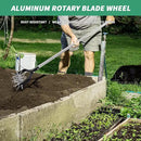 Rotary Cultivator Tool, Adjustable Garden Hand Tiller Cultivator, Long Handle Rotary Cultivator, Aerate, Weed, Plant, Garden Cultivator for Soil Mixing or Reseeding Grass by GreenHaven Gardens