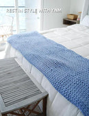 YnM Chunky Throw Blanket, Medium-Weight, Hand Knitted, Skin Friendly, Ventilated and Breathable, Machine Washable, Home Décor Piece for Couch, Sofa and Bed (Cerulean Blue, 50x70 Inch) by CozyNest Decor