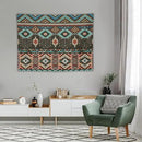 HZOHNAGO Aztec Tapestry Turquoise Blue and Brown and Native American Tribal Pattern Printed Wall Tapestry Wall Hanging for Bedroom Living Room Dorm 40" W x 30" H by CozyNest Decor