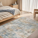 Area Rug for Living Room: 4x6 Washable Neutral Abstract Modern Soft Rugs Non Slip Indoor Floor Stain Resistant Carpet for Bedroom Dining Room Office Nursery - Blue Brown by TinyTreasures Baby Boutique