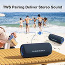 Passau Portable Bluetooth Speakers 40W Peak Loud Stereo Sound, Passive Radiators-Deep Bass, All Day Playtime, Adjustable Strap, BT5.3, IPX5 Wireless Speaker RGB Lights for Indoor Outdoor-Blue by TinyTreasures Baby Boutique