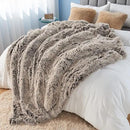 GONAAP Fuzzy Faux Fur Throw Blanket Twin Size Frosty Brown Super Soft Cozy Plush Fuzzy Shaggy Blanket for Couch Sofa Bed (Frosty Brown, Twin(60"x80")) by CozyNest Decor
