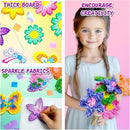 AGENTLAN Art & Craft Activity, Poke Fun Flower Bouquet Craft Kit, Fun & Easy Art Kits for Kids, DIY Garden Kids Activities, Gifts for Girls and Boys 3 4 5 6 7 8 9 by TinyTreasures Baby Boutique