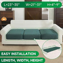 Couch Cushion Covers for Sectional Sofa, Stretch Soft Sofa Slipcovers Washable Wear-Resistant Universal Furniture Protector for Living Room(3 Seaters Covers, Green) by CozyNest Decor