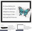 iVyne Rechargeable A4 Light Pad for Diamond Painting & Art Projects – LED Light Board with Diamond Art Accessories – Ultra-Thin & Portable Diamond Dot Light Board, Perfect for Artists - Black by TinyTreasures Baby Boutique