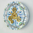 The Gears Clock Wall Clock Italy Collection with Moving Gears (Ravello, 10 inch Round) by CozyNest Decor