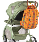 Wrangler Aztec Backpack Organized Daypack Travel Baby Bag with Stroller Strap and Side Bottle Pockets WG2204-9110MST by TinyTreasures Baby Boutique