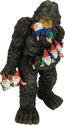 GlitZGlam Large Miniature Bigfoot and Gnomes for Fairy Garden. A Large Gnome Figurine (13 inch High) and Fairy Garden Accessory by GreenHaven Gardens