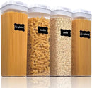 Vtopmart 4 PCS Airtight Food Storage Containers, BPA Free Plastic Spaghetti Pasta Containers with Easy Lock Lids, for Kitchen Pantry Organization and Storage, Include 24 Labels, 1.8L by CozyNest Decor
