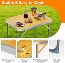 VINGLI 2.3FT Small Camping Table，Portable Camping Table with Carrying Handle, Picnic Table Foldable Table Essentials for Indoor Outdoor by GreenHaven Gardens