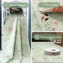 Wonnitar Green Area Rug for Living Room, Floral Bow 8x10 Washable Rug, Ultra-Thin Non Shedding Soft Boho Carpet for Bedroom Dining Room Playroom Dorm, Light Green by TinyTreasures Baby Boutique