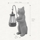 Solar Cat Garden Statue 10 Inch Porch Patio Decor for Outside Yard Decoration Outdoor Unique Housewarming Gardening Birthday Gifts for Cat Lovers Women Grandma by GreenHaven Gardens