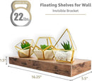 Sorbus Floating Shelves for Wall, Bathroom Shelves Wall Mounted for Kitchen, Bedroom, Living Room, Bathroom Storage, Over Toilet, Hanging Book Shelf for Wall Home Decor (Mahogany, 4 Pack) by CozyNest Decor
