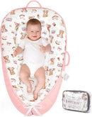 HKAI Baby Lounger – Soft Cotton Infant Floor Seat for Newborn to 24 Months, Portable Baby Essentials for Boys & Girls by TinyTreasures Baby Boutique
