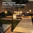 Solar Pathway Lights Outdoor, 6 Pack Upgraded Outdoor Solar Lights for Outside Super Bright Up to 12Hrs, IP65 Waterproof Solar Garden Lights for Yard Landscape Path Walkway Decoration by CozyNest Decor