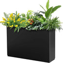 FENCY Metal Rectangular Planter Box Large Planters for Outdoor Plants, Rectangular Tall Planters for Outdoor Plants with Drainage Holes (35.4" L x 9" W x 25.6" H) by GreenHaven Gardens