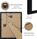 8x10 Picture Frame Set of 4, 8 x 10 Wood Photo Frames with Mat for 5x7, Wooden Frame with Real Glass Cover for Wall and Tabletop Display,Black by CozyNest Decor
