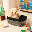 Small Storage Baskets for Organizing | Closet Organizer Bins | Shelf Toy Basket | Woven Rope Baskets | Cube Decorative Box | Shallow Basket | 11.5x7.5x4.7” | 4 Packs Black Brown by GreenHaven Gardens