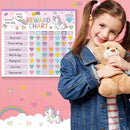 Reward Chart for Kids,Magnetic Behavior Chore Chart for Kids at Home,26 Little Hose Chore Charts,1960 Diamond Stickers,56 Reward Stickers,Incentive Chart to Develop Responsibility and Good Habits,Pink by CozyNest Decor