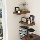 Floating Shelves for Wall - 24 Inch Wide x 12 Inch Deep Floating Shelves Set of 2-24W x 12D Wide Wall Shelf for Living Room Laundry Room Bedroom Kitchen Home Office by CozyNest Decor