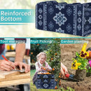 Westward Floral Gardening Tool Bag,Heavy Duty Garden Tote Bag,Portable Oxford Gardening Storage Basket Organizer Handbag with Pockets Handle,Hand Tools Gifts for Outdoor Garden Lawn Yard by GreenHaven Gardens