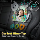 Car Seat Toy, Car Mirror for Baby, Baby Mirror for Car, Baby Car Mirror for Baby Rear Facing, Travel Baby Activity Center with Hanging Engaging Toys for infants Babies 0-6-12-18 Months Boy Girl by TinyTreasures Baby Boutique