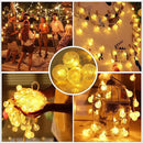 Battery Operated Globe String Lights,Water Proof 33 FT 80 LED Crystal Ball String Lights 8 Modes With Remote Control ,Indoor Outdoor LED Fairy Lights for Home, Christmas, Party Patio, Warm White by GreenHaven Gardens