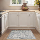 2x3 Entryway Area Rugs: Washable Neutral Abstract Small Rug Door Mat Non-Slip Soft Low Pile Indoor Carpe for Entrance Kitchen Front Door Bathroom Entry Kids Room - Gray by TinyTreasures Baby Boutique