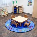 Children’s Factory Baseline Toddler Square Table and Chairs Set, Natural Wood – Includes One 30”, 12” High Square Table and Four 5” High Chairs – Durable, Lightweight, Easy to Move by CozyNest Decor