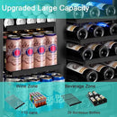 30 Inch Wine and Beverage Refrigerator, Upgrade Dual Zone Wine Cooler, 30'' Wine beverage Fridge Built in or Freestanding Under Counter Large Capacity Glass Door Advanced Cooling System,Black by CozyNest Decor