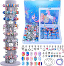 AIPRIDY Charm Bracelet Making Kit,Unicorn Mermaid Crafts Gifts Set Can Inspires Imagination and Creativity,Jewelry Making Kit Perfect Gifts for Girls 5-12 Years Old(72 Pieces Mermaid Aqua) by TinyTreasures Baby Boutique