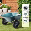 Idzo 2-Wheel Heavy-Duty Wheelbarrow Cart, 330 lb Capacity, Ergonomic Padded Handle and 14 Inch Pneumatic Tires for Maximum Stability, Ideal Wagon for Moving Soil, Shrubs, Plants, Easy Assembly by GreenHaven Gardens